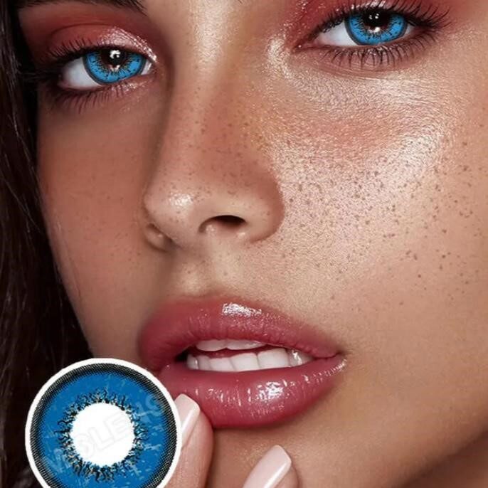 Blue Colored eye contacts