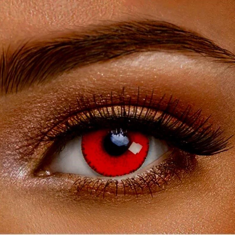 Red Colored eye contacts